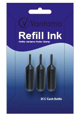 Miseyo Roller Stamp Refill Ink - 3 Pack - Black Ink