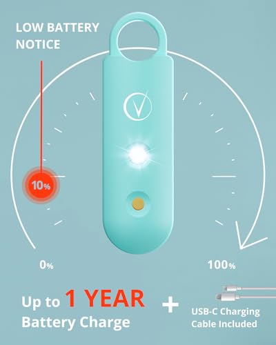 Vantamo Personal Alarm for Self Defense with Low Battery Notice, Strobe Light &amp; Extra Loud 130 dB Double Speakers Safety Keychain Set for Women, Rechargeable Panic Button for Womens Self Defense