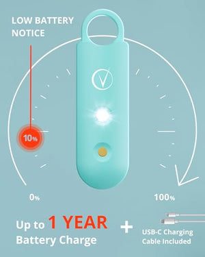 Vantamo Personal Alarm for Self Defense with Low Battery Notice, Strobe Light & Extra Loud 130 dB Double Speakers Safety Keychain Set for Women, Rechargeable Panic Button for Womens Self Defense