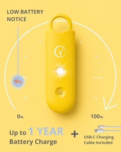 Vantamo Personal Alarm for Self Defense with Low Battery Notice, Strobe Light &amp; Extra Loud 130 dB Double Speakers Safety Keychain Set for Women, Rechargeable Panic Button for Womens Self Defense