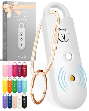 Vantamo Personal Alarm for Self Defense with Low Battery Notice, Strobe Light & Extra Loud 130 dB Double Speakers Safety Keychain Set for Women, Rechargeable Panic Button for Womens Self Defense