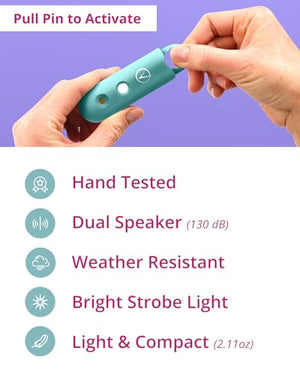 Vantamo Personal Alarm for Self Defense with Low Battery Notice, Strobe Light & Extra Loud 130 dB Double Speakers Safety Keychain Set for Women, Rechargeable Panic Button for Womens Self Defense