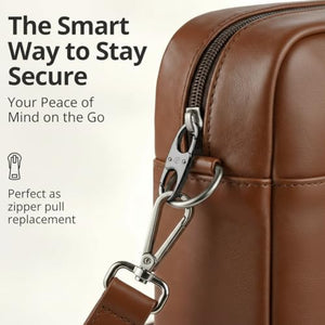 Vantamo Premium 4 Zipper Clips Anti Theft for Backpack, Luggage & Purse, Pull Replacement Zipper Locks, Purse Clip for Travel