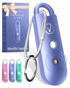 Vantamo Personal Alarm for Self Defense with Low Battery Notice, Strobe Light & Extra Loud 130 dB Double Speakers Safety Keychain Set for Women, Rechargeable Panic Button for Womens Self Defense