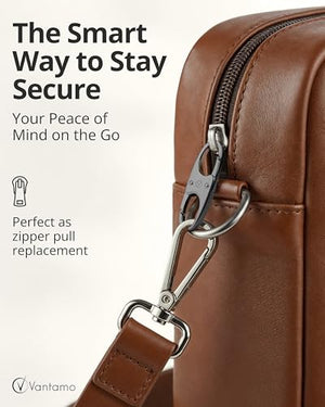 Vantamo Premium 4 Zipper Clips Anti Theft for Backpack, Luggage & Purse, Pull Replacement Zipper Locks, Purse Clip for Travel