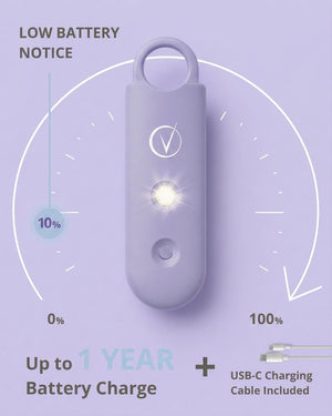 Vantamo Personal Alarm for Self Defense with Low Battery Notice, Strobe Light & Extra Loud 130 dB Double Speakers Safety Keychain Set for Women, Rechargeable Panic Button for Womens Self Defense