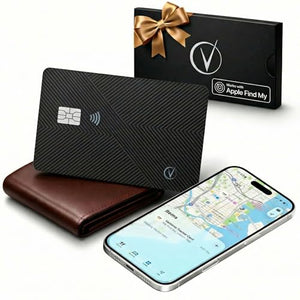 Vantamo Ultra-Thin Wallet Tracker Card, Apple MFi Certified, IP68 Waterproof Bluetooth Smart Card Wallet Tracker & Passport, Work with Apple Find My, Wireless Charging, iOS Only