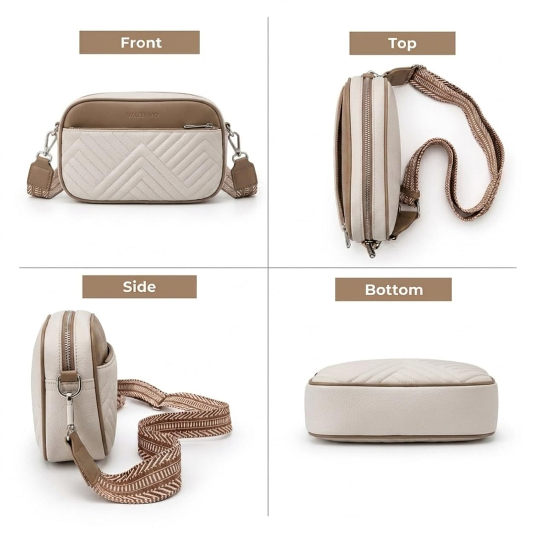Quilted Crossbody Bags for Women with Anti-Pickpocket Clip