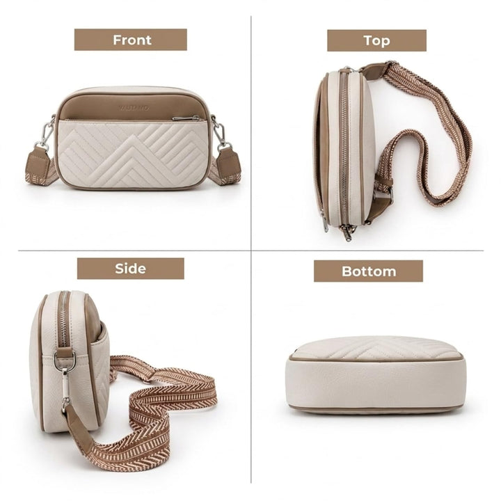 Quilted Crossbody Bags for Women with Anti-Pickpocket Clip