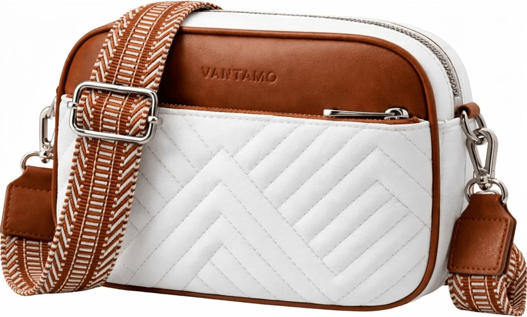 Quilted Crossbody Bags for Women with Anti-Pickpocket Clip