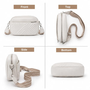 Vantamo Premium Quilted Crossbody Bags for Women with Anti-Pickpocket Clip, Vegan Leather Handbags, Travel Purses for Women