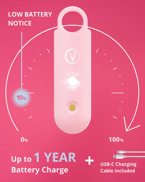 Vantamo Personal Alarm for Self Defense with Low Battery Notice, Strobe Light & Extra Loud 130 dB Double Speakers Safety Keychain Set for Women, Rechargeable Panic Button for Womens Self Defense