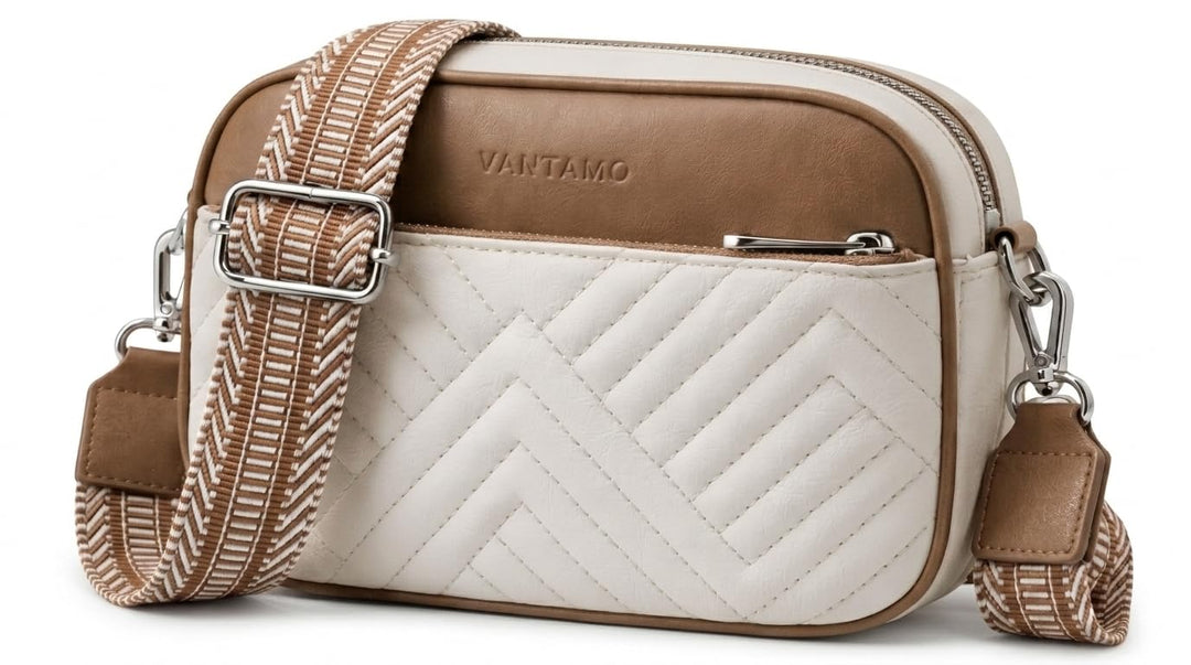 Quilted Crossbody Bags for Women with Anti-Pickpocket Clip