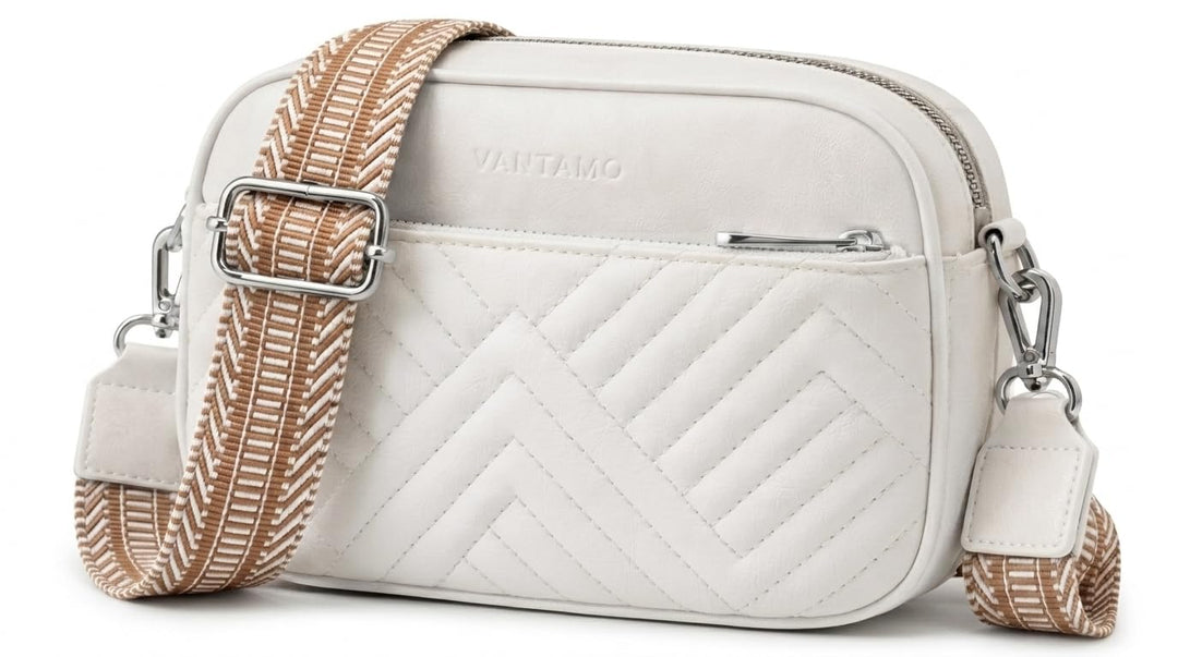 Quilted Crossbody Bags for Women with Anti-Pickpocket Clip