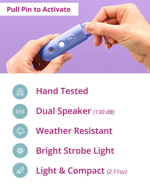 Vantamo Personal Alarm for Self Defense with Low Battery Notice, Strobe Light & Extra Loud 130 dB Double Speakers Safety Keychain Set for Women, Rechargeable Panic Button for Womens Self Defense