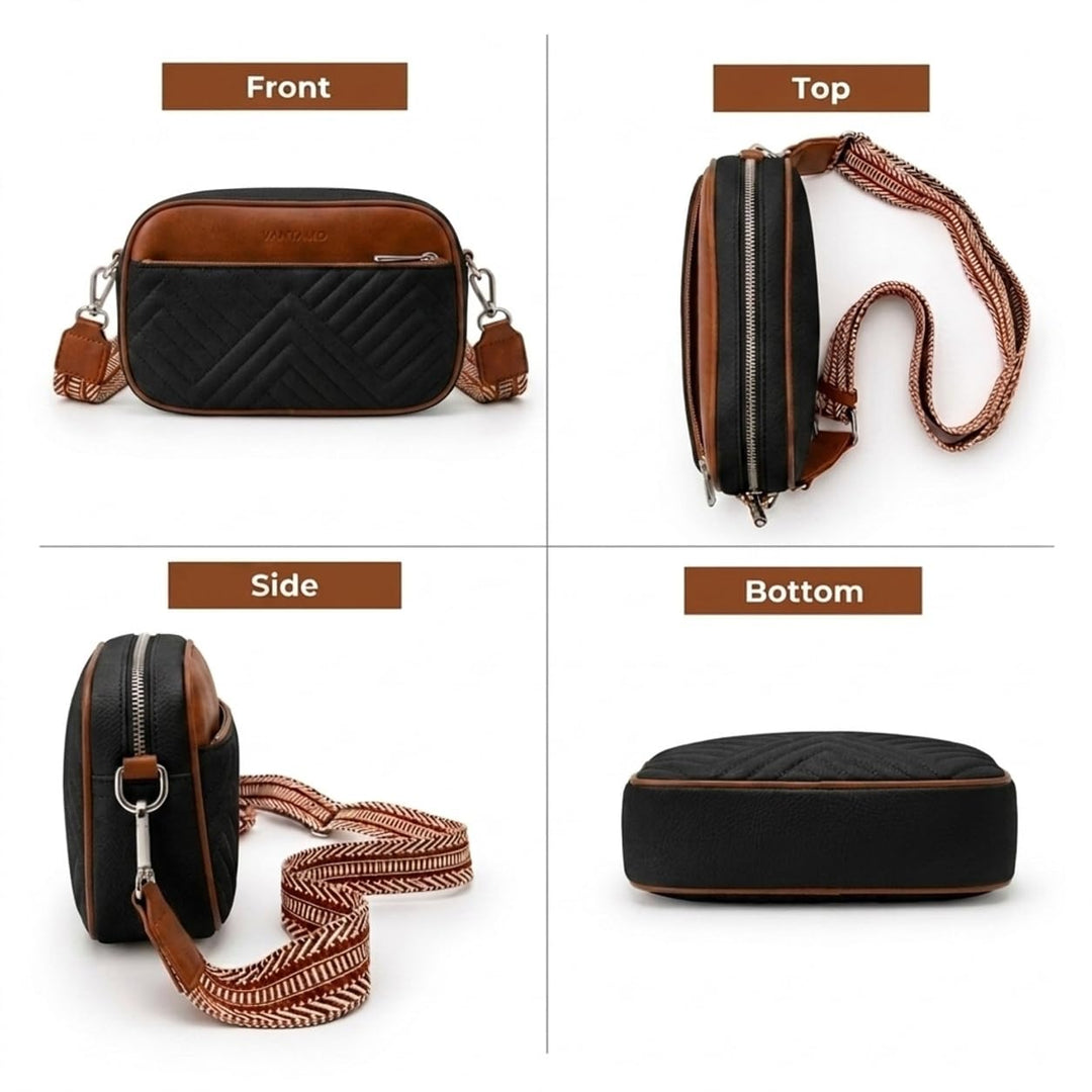 Quilted Crossbody Bags for Women with Anti-Pickpocket Clip