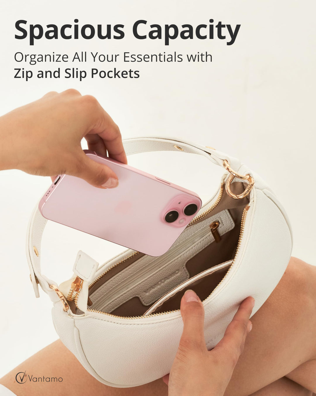 Crescent Bags For Women with RFID Protection