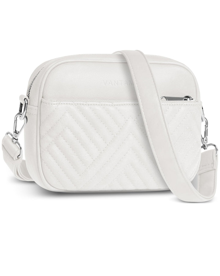 Quilted Crossbody Bags for Women with Anti-Pickpocket Clip