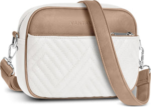 Vantamo Shoulder Bag for Women - Faux Leather Crossbody Bag with Anti Theft RFID Protection & Adjustable Strap.