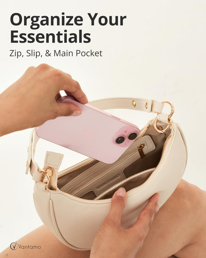 Crescent Bags For Women with RFID Protection