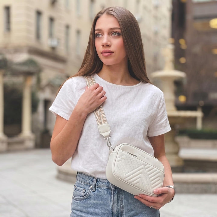 Quilted Crossbody Bags for Women with Anti-Pickpocket Clip