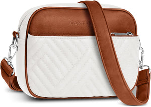 Vantamo Shoulder Bag for Women - Faux Leather Crossbody Bag with Anti Theft RFID Protection & Adjustable Strap.