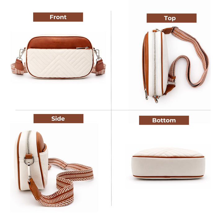 Quilted Crossbody Bags for Women with Anti-Pickpocket Clip
