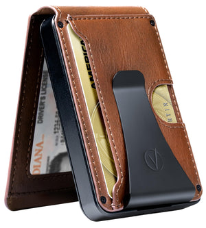 Vantamo Premium Wallet for Men with Money Clip & Card Holder, Compact & Slim Wallet with RFID, 8-12 Cards, Perfect Gifts for Men