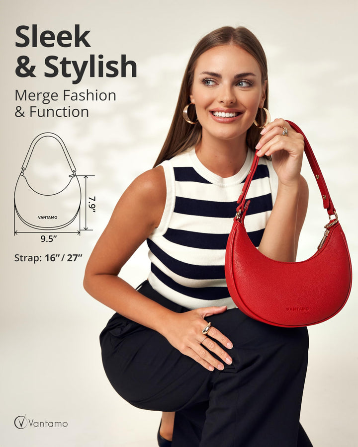Crescent Bags For Women with RFID Protection