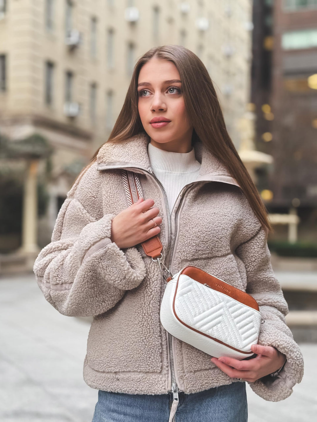 Quilted Crossbody Bags for Women with Anti-Pickpocket Clip
