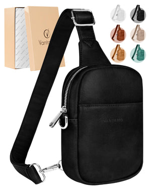 Vantamo Crossbody Bags for Women: RFID Blocking Vegan Leather Sling Bag with Anti-Pickpocket Clip - Secure Style for Everyday