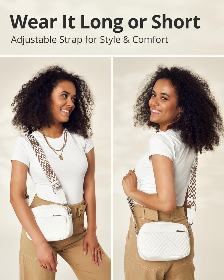 Quilted Crossbody Bags for Women with Anti-Pickpocket Clip