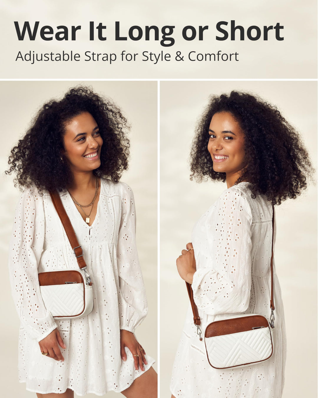 Quilted Crossbody Bags for Women with Anti-Pickpocket Clip