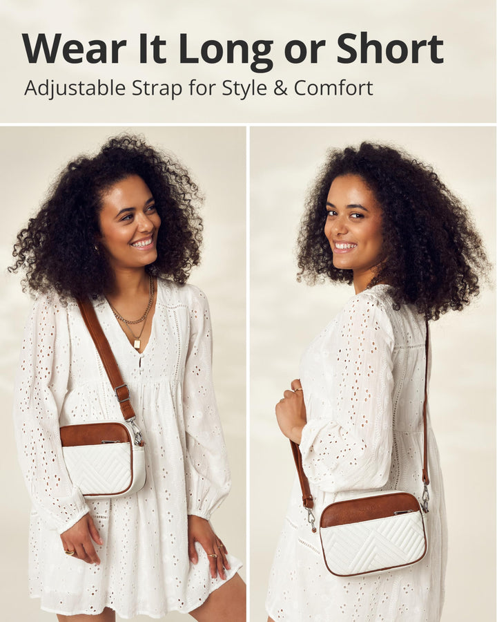 Quilted Crossbody Bags for Women with Anti-Pickpocket Clip