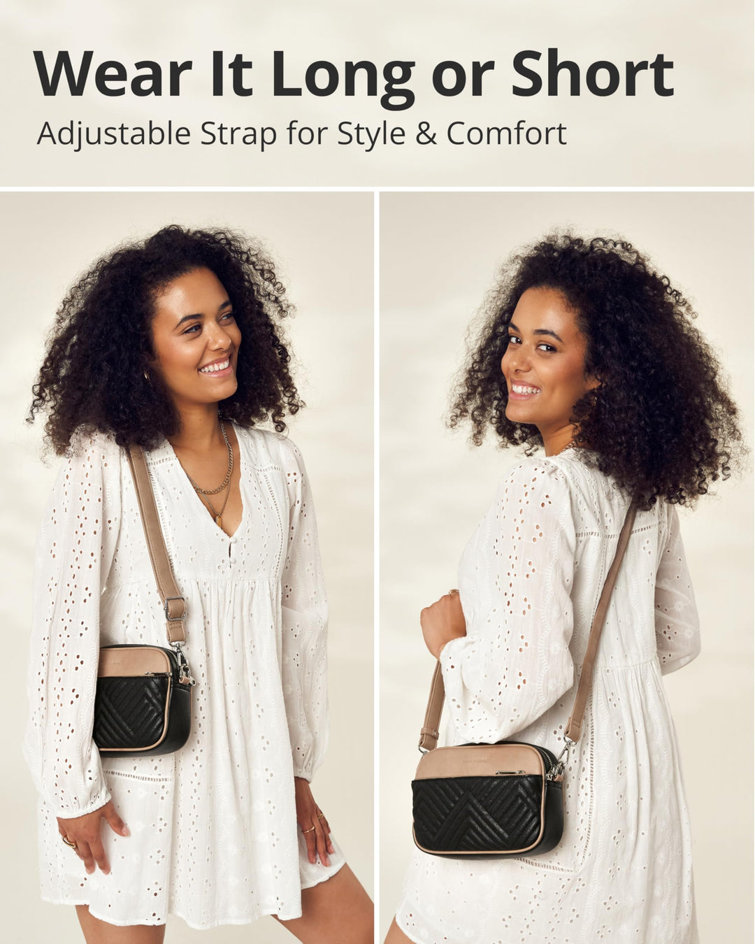 Quilted Crossbody Bags for Women with Anti-Pickpocket Clip