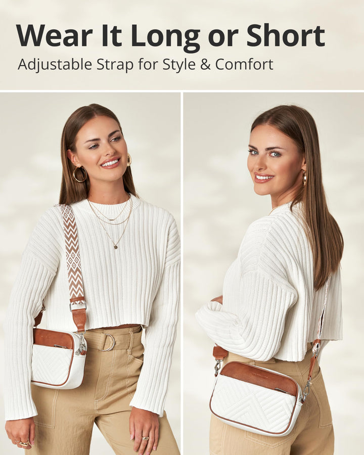 Quilted Crossbody Bags for Women with Anti-Pickpocket Clip