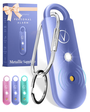 Vantamo Personal Alarm for Self Defense with Low Battery Notice, Strobe Light & Extra Loud 130 dB Double Speakers Safety Keychain Set for Women, Rechargeable Panic Button for Womens Self Defense
