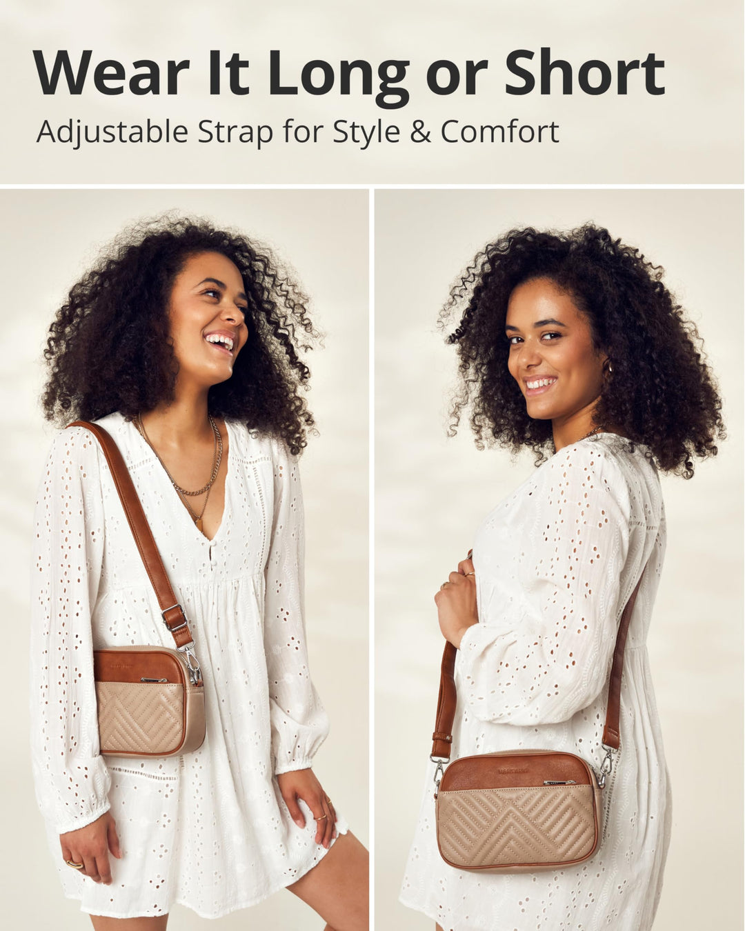 Quilted Crossbody Bags for Women with Anti-Pickpocket Clip