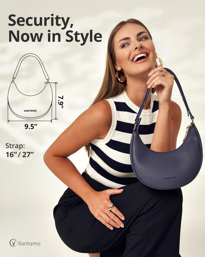 Crescent Bags For Women with RFID Protection