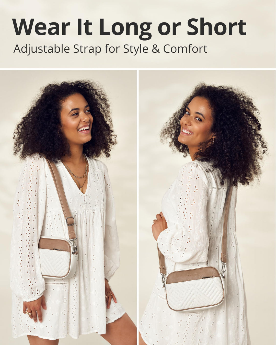 Quilted Crossbody Bags for Women with Anti-Pickpocket Clip