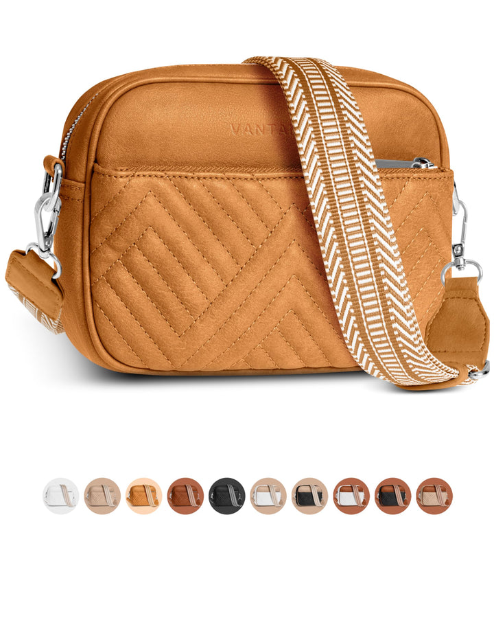 Quilted Crossbody Bags for Women with Anti-Pickpocket Clip