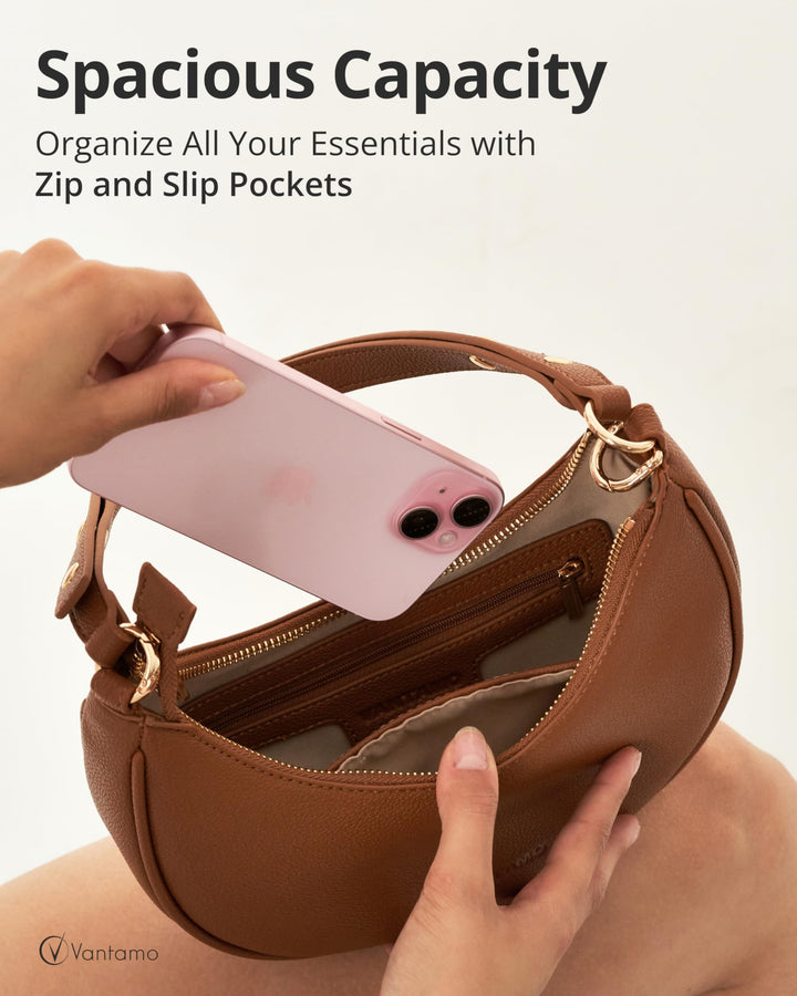 Crescent Bags For Women with RFID Protection