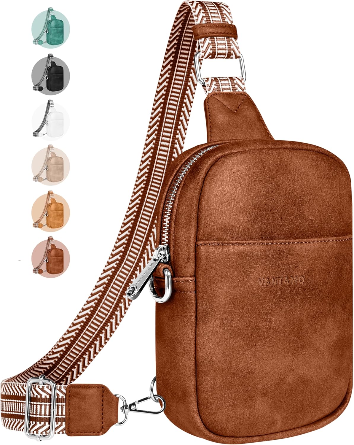 Vantamo Crossbody Bags for Women: RFID Blocking Vegan Leather Sling Bag with Anti-Pickpocket Clip - Secure Style for Everyday