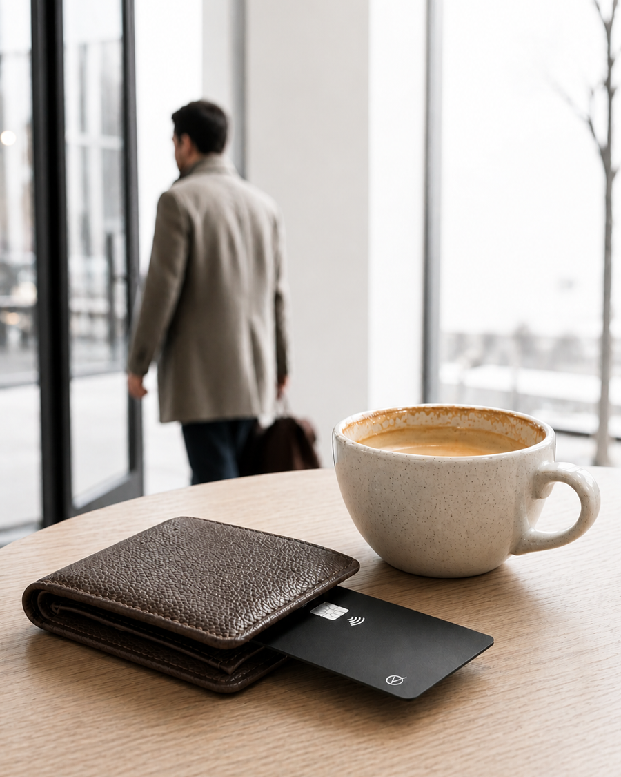 A credit card to everyone else. A tracker to you.