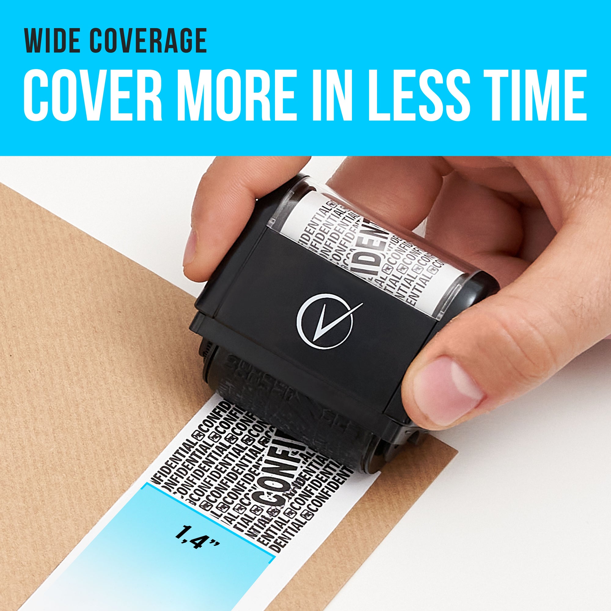 Identity Protection Roller Stamp With Box Cutter
